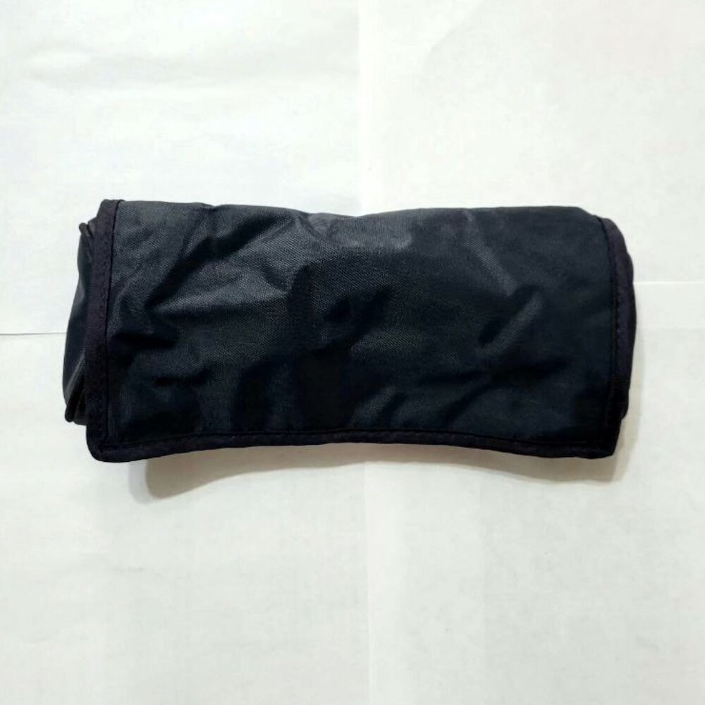 Black Fold‑Over Utility Storage Pouch